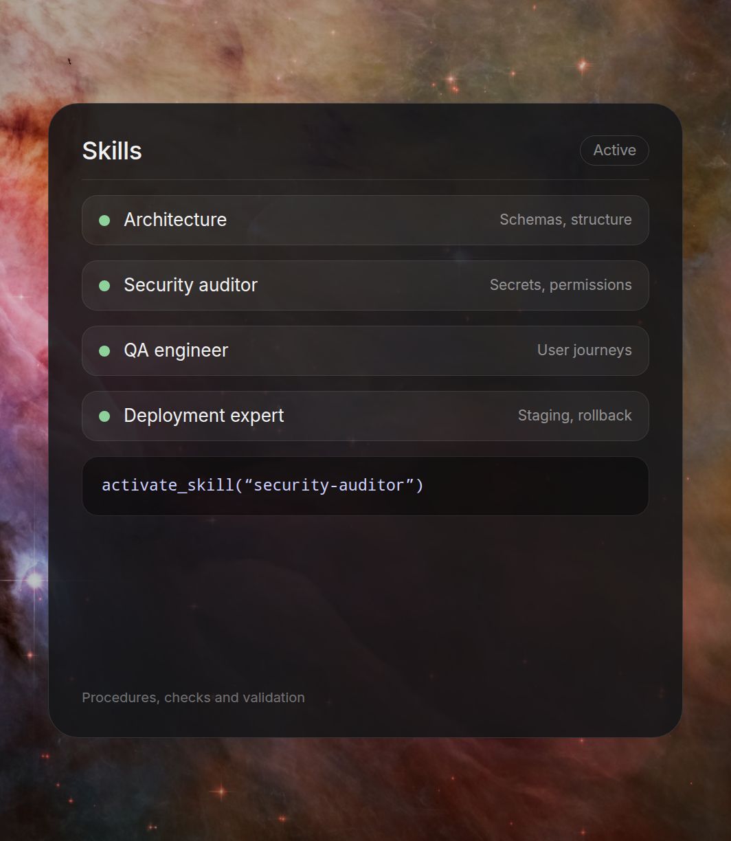 Feature section with a ticket creation modal (assignee, priority, summary fields) illustrating prompt-to-action workflows.